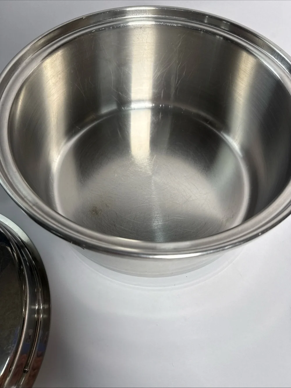 Amway Queen 6 Qt Stock Pot Dome Lid Stainless Steel 18/8 Multi Ply USA Made VTG